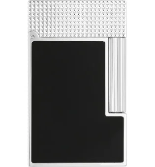 S.T. Dupont Ligne 2-lighter i palladium og matt svart C16602N