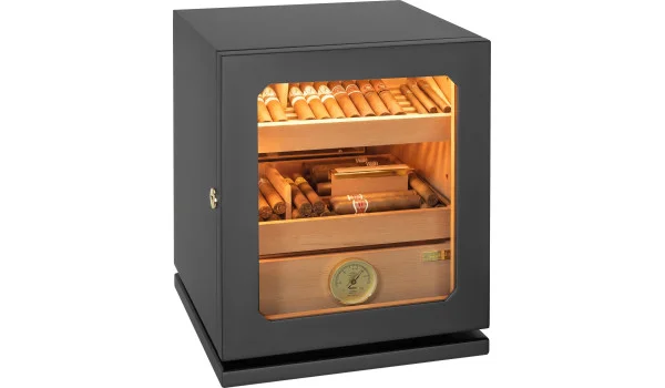 adorini Humidor Lumina Medium Deluxe svart