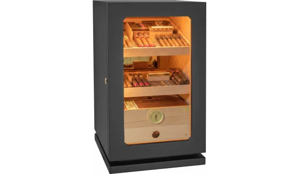 adorini Humidor Lumina Grande Deluxe svart