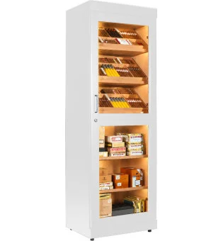 adorini Roma Humidor Kabinet Hvit med Elektronisk luftfukter